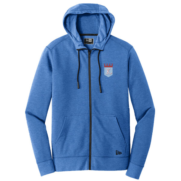Kings Shield Embroidered logo - Tri Blend Fleece Full Zip Hoodie Thumbnail