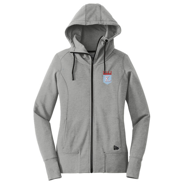 Kings Shield Embroidered logo - Ladies Tri Blend Fleece Full Zip Hoodie Thumbnail