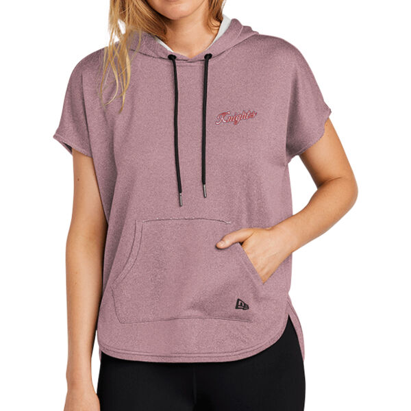 Knights Script Embroidered logo - Ladies Performance Terry Short Sleeve Hoodie Thumbnail