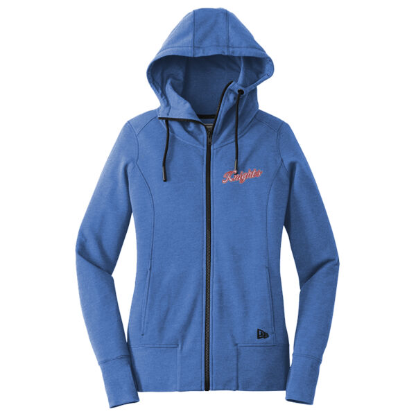Knights Script Embroidered logo - Ladies Tri Blend Fleece Full Zip Hoodie Thumbnail