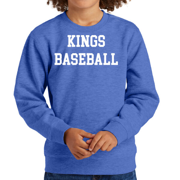 KINGS BASEBALL BLOCK Printed logo - Youth V.I.T. Fleece Crew Thumbnail