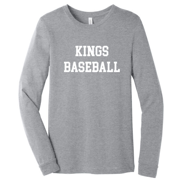 KINGS BASEBALL BLOCK Printed logo - Unisex Heather CVC Long Sleeve Tee Thumbnail